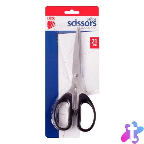 Olló, irodai, 21 cm, ICO, fekete