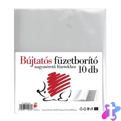 Füzetborító, A4, PP, víztiszta, ICO "Süni"