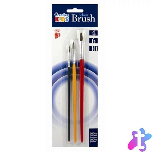 Ecsetkészlet, no. 4-6-10, fa, ICO "Creative Kids"