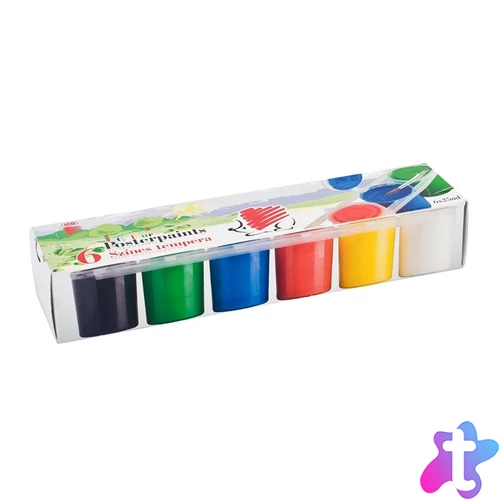 Tempera készlet, tégelyes, ICO "Süni", 6 különböző szín