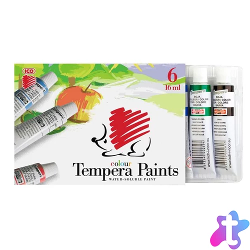Tempera készlet, 6 darabos, ICO "Süni"