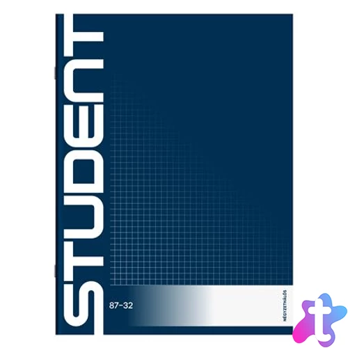 Füzet, tűzött, A4, kockás, 32 lap, ICO "Student", "87-32"