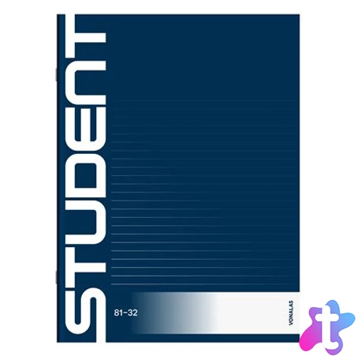 Füzet, tűzött, A4, vonalas, 32 lap, ICO "Student", "81-32"