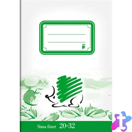 Füzet, tűzött, A5, sima, 32 lap, ICO "Süni", "20-32"