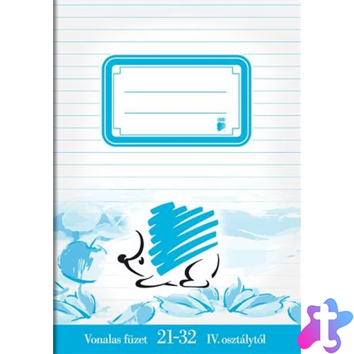 Füzet, tűzött, A5, vonalas, 32 lap, 4-8. osztály, ICO "Süni", "21-32"