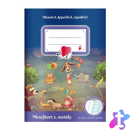 Olvasónapló, tűzött, A5, 32 lap, 2. osztály, ICO "Süni Mesefüzet"