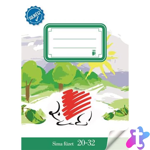 Füzet, tűzött, A5, sima, 32 lap, ICO "Süni Sulikész", "20-32"