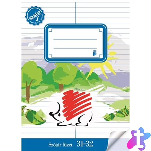 Füzet, tűzött, A5, szótár, 32 lap, ICO "Süni Sulikész", "31-32"