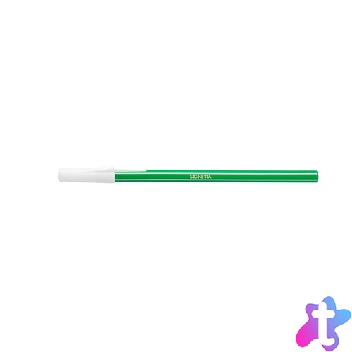 Golyóstoll, 0,7 mm, kupakos, ICO "Signetta", zöld