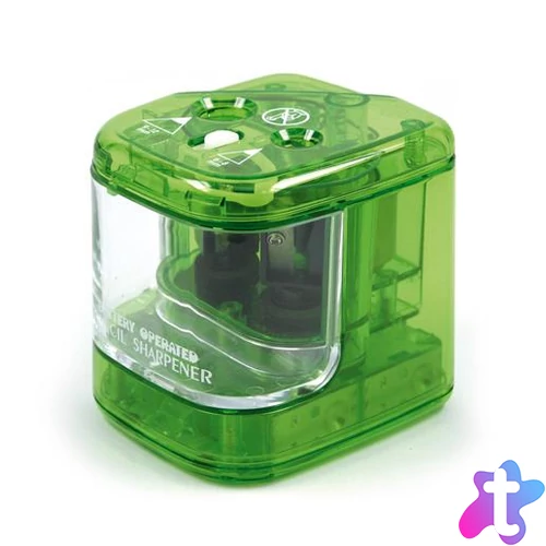 Hegyező, kétlyukú, asztali, elemes, ICO, vegyes színek