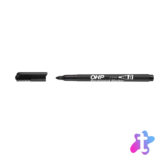 Alkoholos marker, OHP, 2-3 mm, B, ICO, fekete