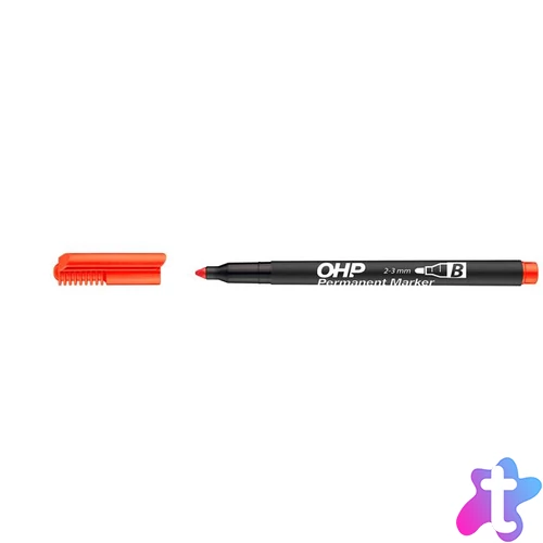 Alkoholos marker, OHP, 2-3 mm, B, ICO, piros