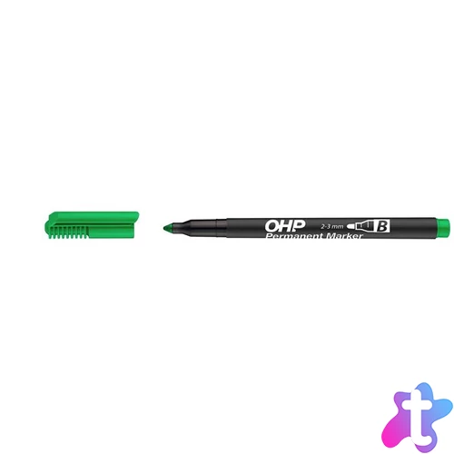 Alkoholos marker, OHP, 2-3 mm, B, ICO, zöld