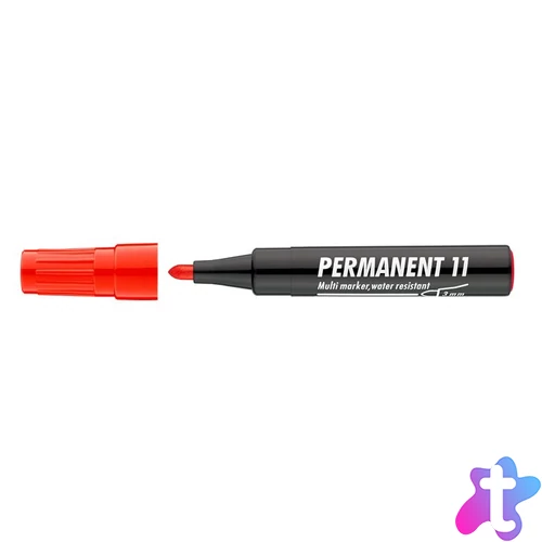 Alkoholos marker, 1-3 mm, kúpos, ICO "Permanent 11", piros