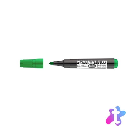 Alkoholos marker, 1-3 mm, kúpos, ICO "Permanent 11 XXL", zöld