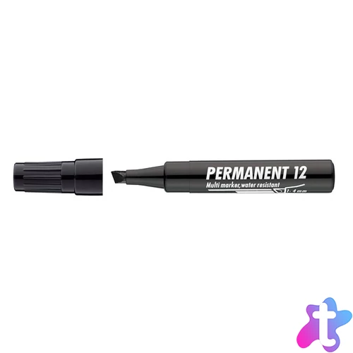 Alkoholos marker, 1-4 mm, vágott, ICO "Permanent 12", fekete