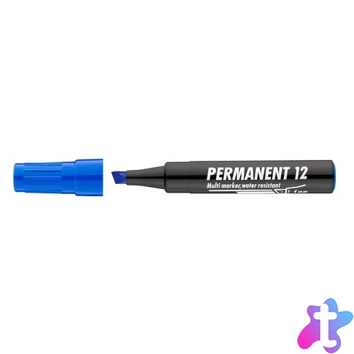 Alkoholos marker, 1-4 mm, vágott, ICO "Permanent 12", kék