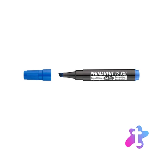 Alkoholos marker, 1-4 mm, vágott, ICO "Permanent 12 XXL", kék