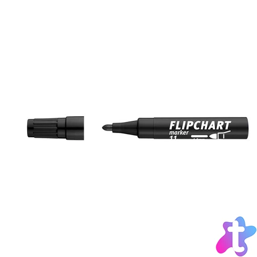 Flipchart marker, 1-3 mm, kúpos, ICO "Artip 11", fekete