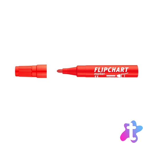 Flipchart marker, 1-3 mm, kúpos, ICO "Artip 11", piros