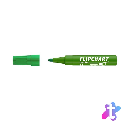 Flipchart marker, 1-3 mm, kúpos, ICO "Artip 11", zöld