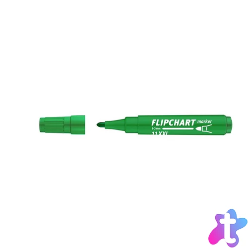 Flipchart marker, 1-3 mm, kúpos, ICO "Artip 11 XXL", zöld