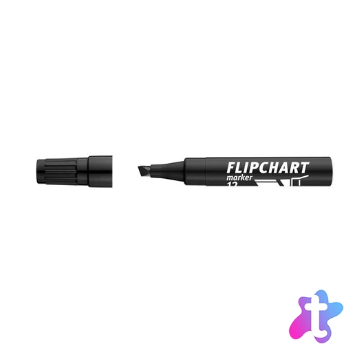 Flipchart marker, 1-4 mm, vágott, ICO "Artip 12", fekete