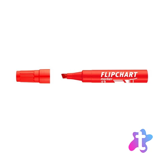 Flipchart marker, 1-4 mm, vágott, ICO "Artip 12", piros