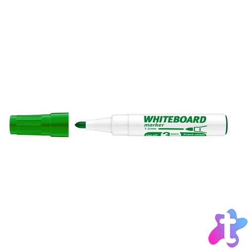 Tábla- és flipchart marker, 1-3 mm, kúpos, ICO "Plan", zöld