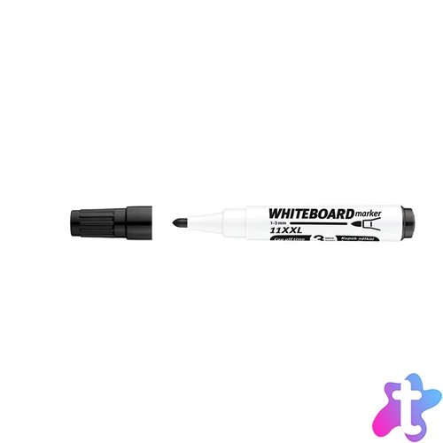 Tábla- és flipchart marker, 1-3 mm, kúpos, ICO "Plan 11 XXL", fekete