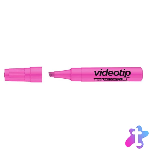 Szövegkiemelő, 1-4 mm, ICO "Videotip", rózsaszín