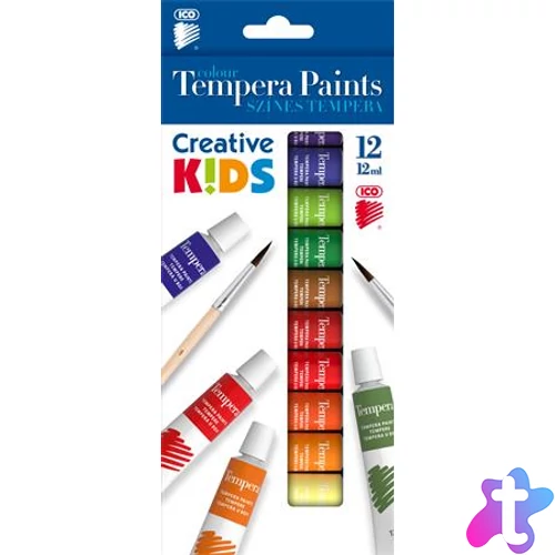 Tempera készlet, 12 darabos, ICO "Creative Kids"