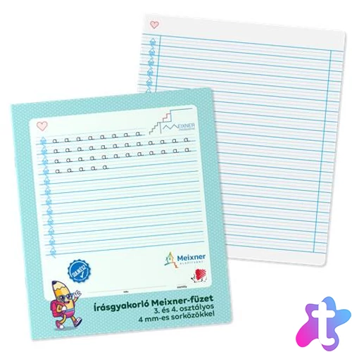 Füzet, tűzött, 295x245 mm, álló, 32 lap, 3. és 4. osztály, ICO "Süni Meixner"