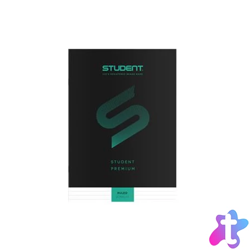 Füzet, tűzött, A4, vonalas, 32 lap, ICO "Student Premium", "81-32", fekete