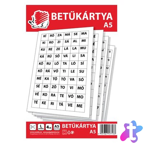 Betűkártya, A5, ICO "Süni"