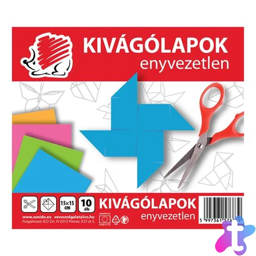 Kivágó, 15x15 mm, ICO "Süni", 10 lap