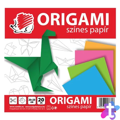 Origami papír, 20x20 cm, ICO "Süni", 20 lap