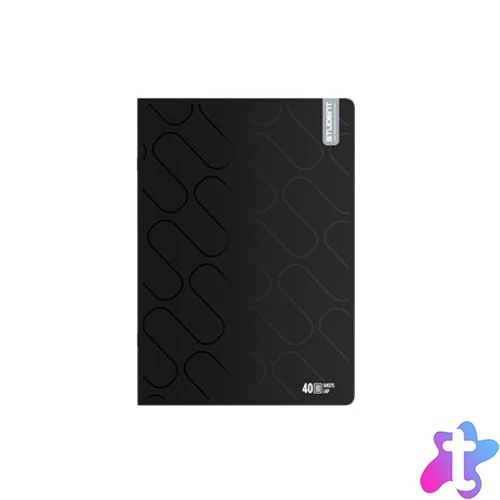 Füzet, tűzött, A4, négyzethálós, 40 lap, ICO "Student Premium", vegyes színek