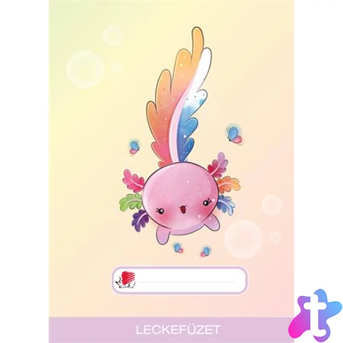 Füzet, tűzött, A5, lecke, 32 lap, ICO "Süni", axolotl