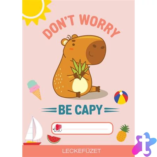 Füzet, tűzött, A5, lecke, 34 lap, ICO "Süni", capybara