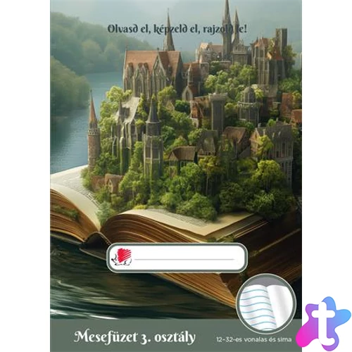 Olvasónapló, tűzött, A5, 32 lap, 3. osztály, ICO "Süni Mesefüzet", fantázia birodalom
