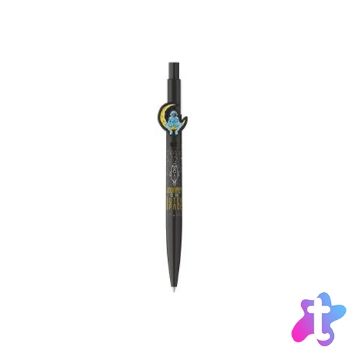 Golyóstoll, 0,8 mm, nyomógombos, ICO "Astronaut", fekete-fehér