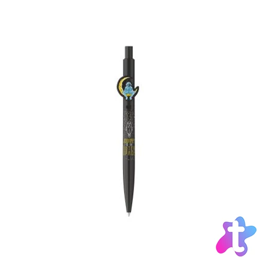 Golyóstoll, 0,8 mm, nyomógombos, ICO "Astronaut", fekete-fekete