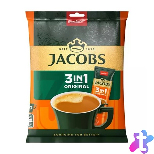 Instant kávé stick, 10x12,6 g, JACOBS "3in1"