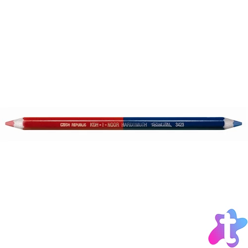 Postairón, hatszögletű, vastag, KOH-I-NOOR "3423", piros-kék