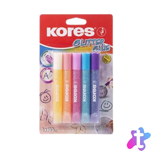 Csillámos ragasztó, pasztell, KORES