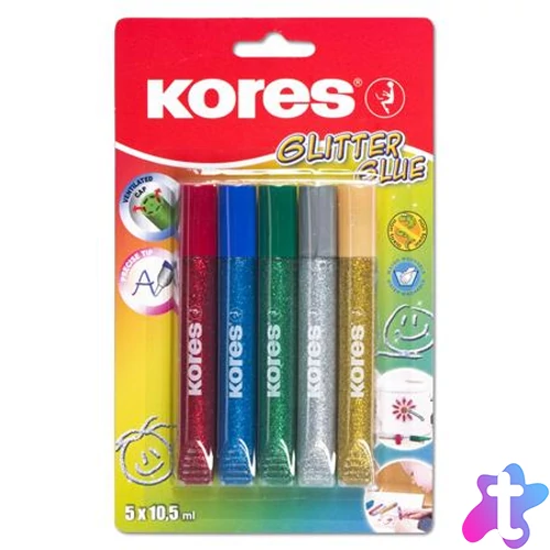Csillámos ragasztó, standard, KORES