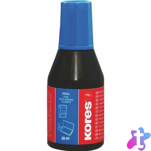 Bélyegzőfesték, 28 ml, KORES, kék