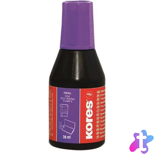Bélyegzőfesték, 28 ml, KORES, lila