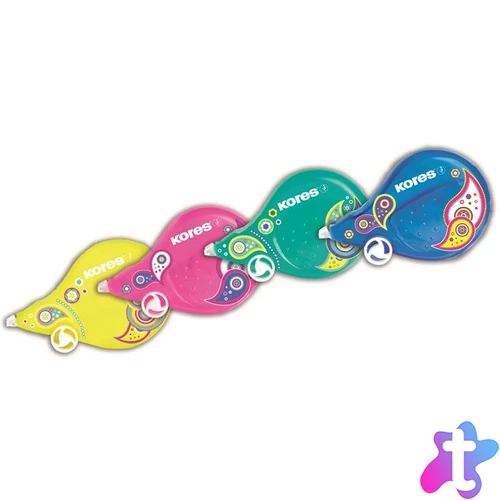 Hibajavító roller, 4,2 mm x 8 m, KORES "Fantasy Scooter, Paisley", vegyes színek